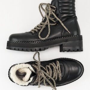 The Kooples Black Quilted Winter Boots